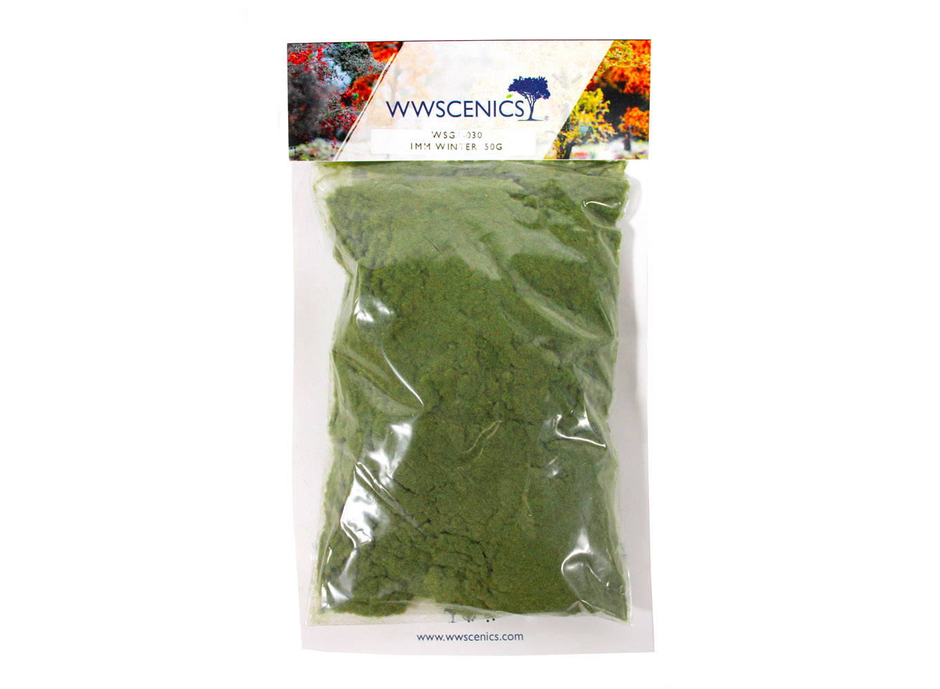 WWScenics WSG1-030 1mm Winter Static Grass - 50 g Bag