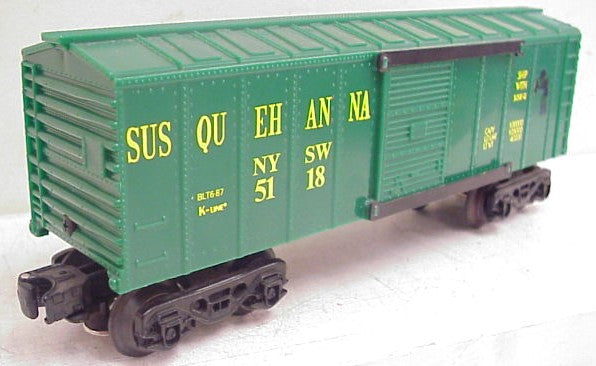 K-Line K5118 O Gauge Susquehanna Boxcar LN/Box