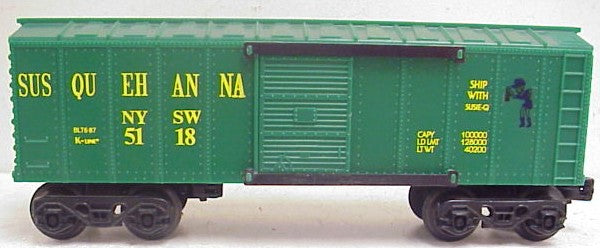K-Line K5118 O Gauge Susquehanna Boxcar LN/Box