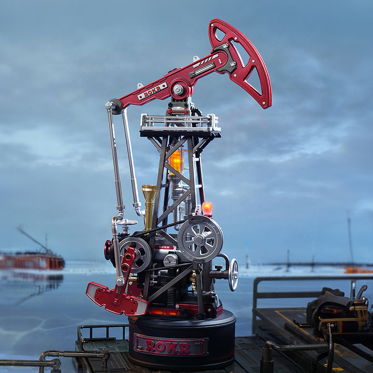 Robotime CGL03 ROKR Oil Pump Jack Mechanical 3D Puzzle