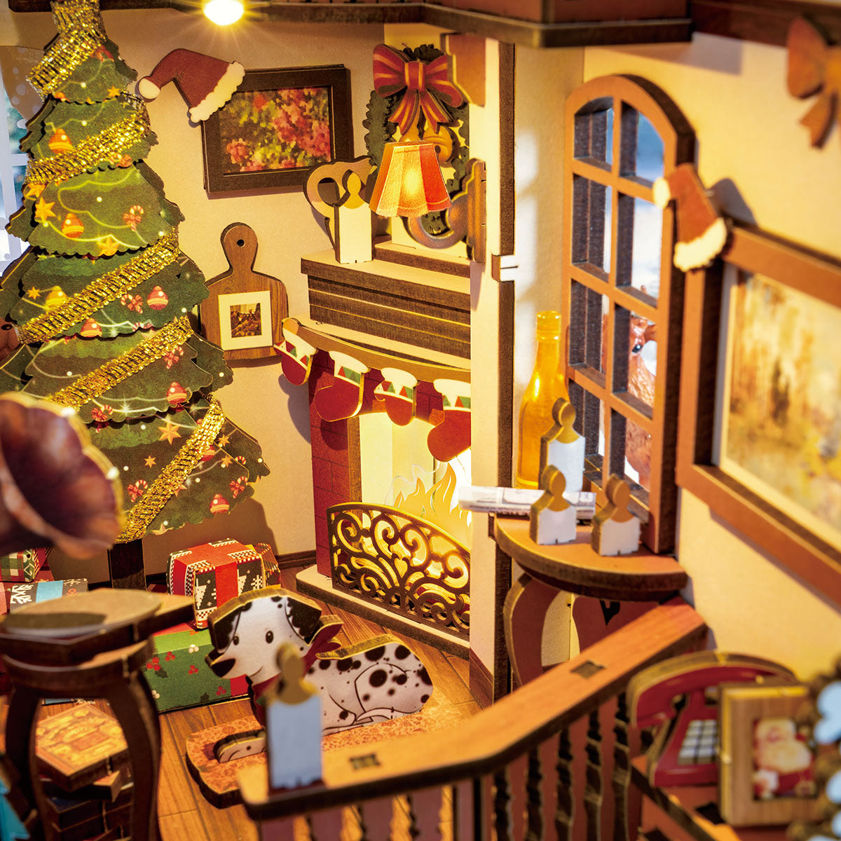 Robotime TGC07 Rolife Christmas Indoor Scene DIY Book Nook