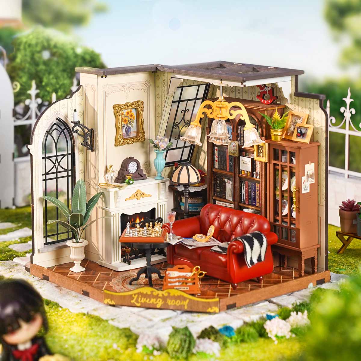 Robotime DG175 Rolife Catherine's Living Room DIY Miniature House