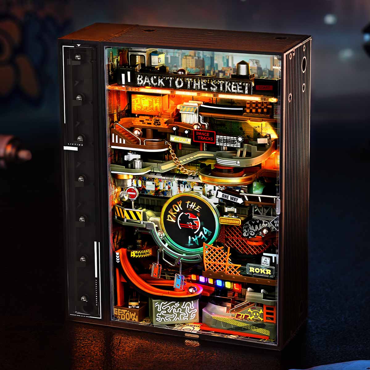 Robotime MR03S ROKR Hip-Hop Street Marble Run Mechanical 3D Puzzle