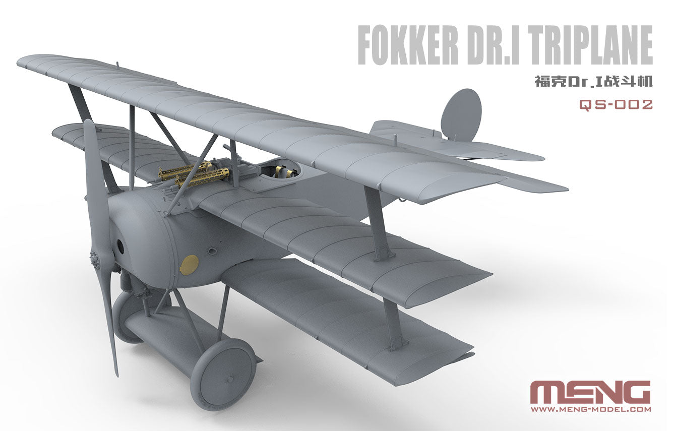 Meng Models QS-002 1:32 Fokker Dr.I Triplane Red Baron Military Plane Kit