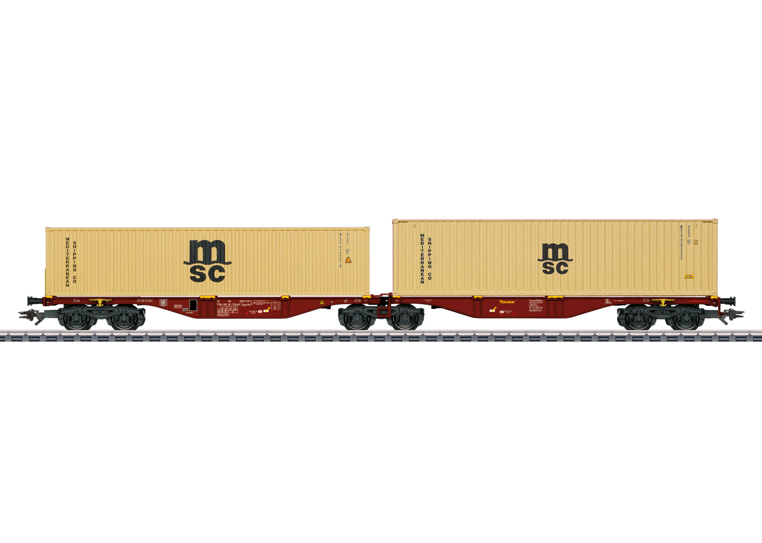 Marklin 47816 HO Touax Rail Ltd. Type Sggrss 80 Double Container Transport Car