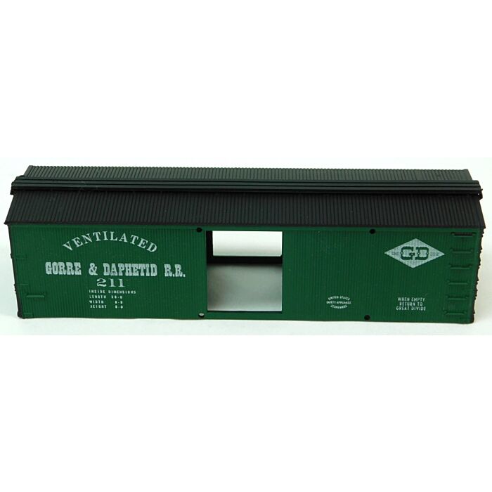 Roundhouse 1008 HO Scale Goore & Daphetid 36' Ventilated Box Car Road # 211 Kit