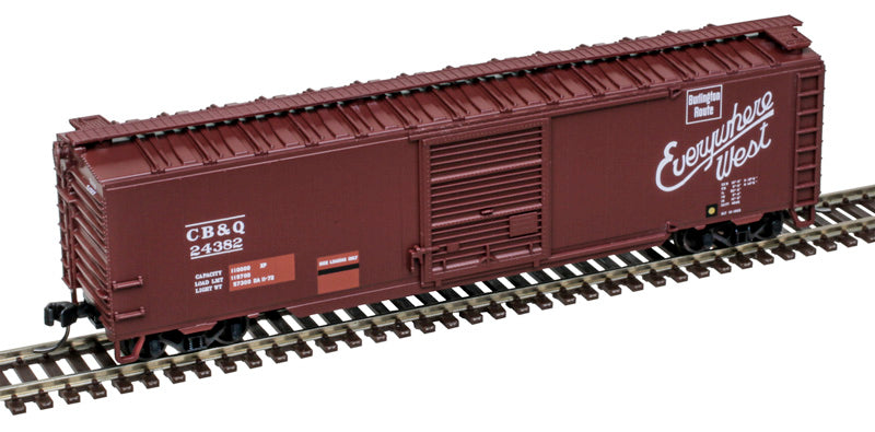Atlas 50006913 N CBQ Trainman 50' Single Door Box Car #24382