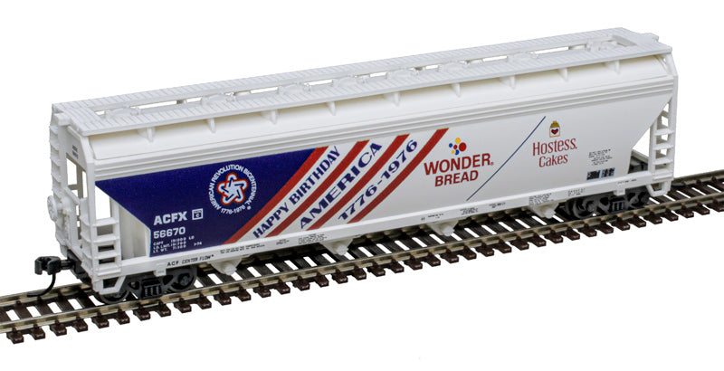 Atlas 50007120 N Wonder Bread Bicentennial Trainman ACF 5250 Hopper ACFX #56670