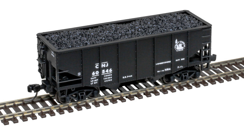 Atlas 50007210 N Central Railroad of New Jersey 55 Ton Fishbelly Hopper #60546