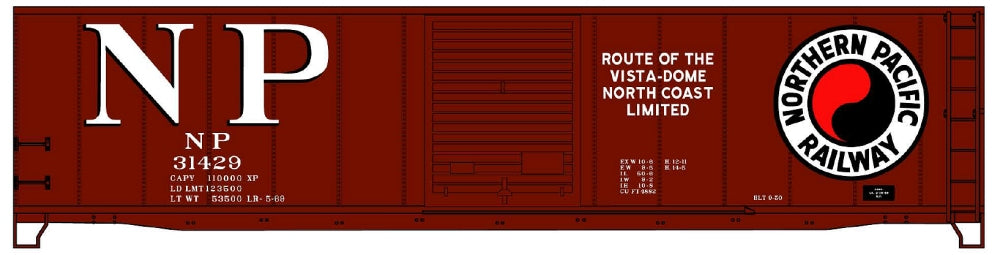 Accurail 5037 HO NP 50' Single Door Riveted-Side Steel Boxcar #31429