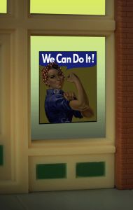 Miller Engineering 9110 HO/O We Can Do It Window Sign