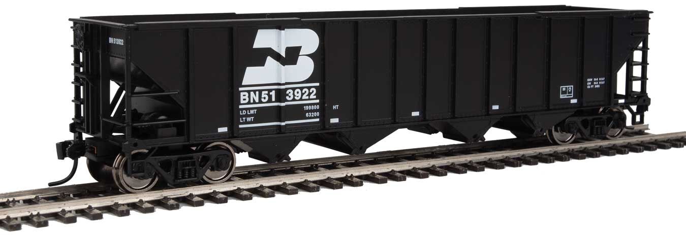 Walthers 910-1975 HO Burlington Northern 50' 100-Ton 4-Bay Hopper RTR #513922