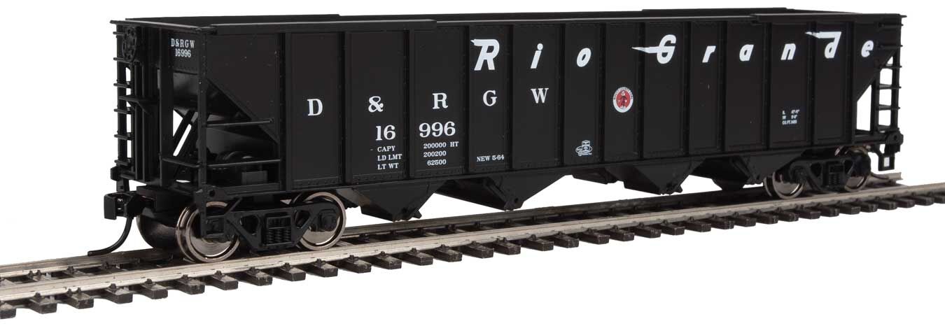 Walthers 910-1994 HO D&RGW Western 50' 100-Ton 4-Bay Hopper Ready to Run #16996