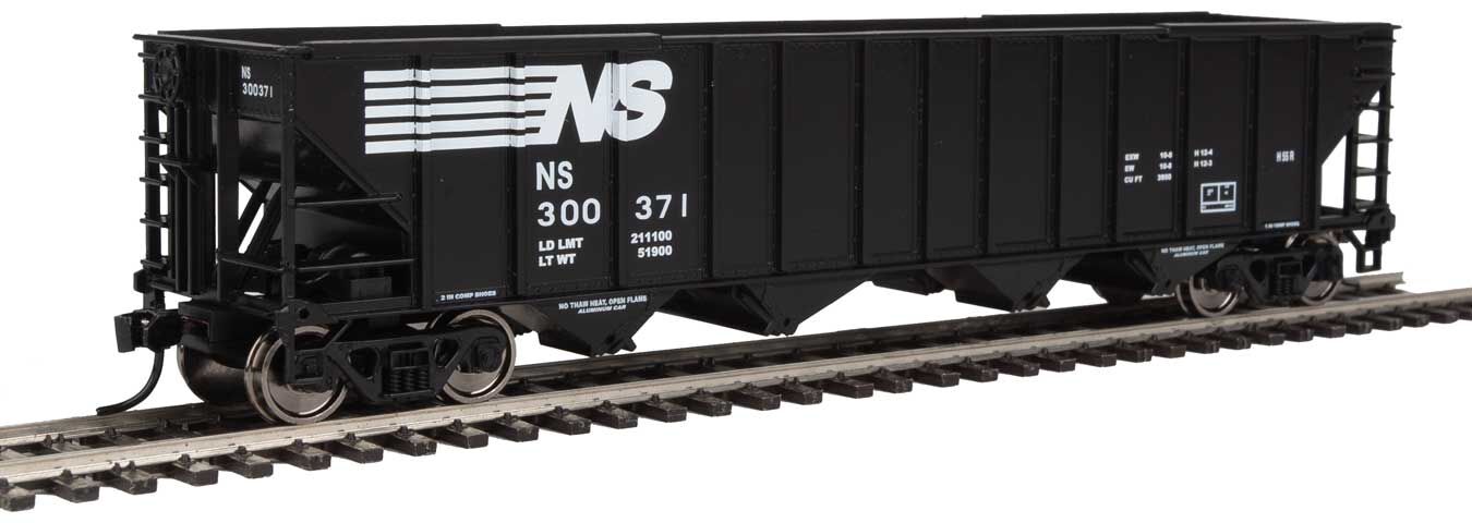 Walthers 910-1998 HO Norfolk Southern 50' 100-Ton 4-Bay Hopper RTR #300371