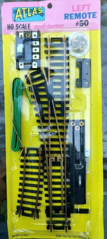 Atlas 50 HO Scale Left Hand Remote Control Snap Switch Turnout