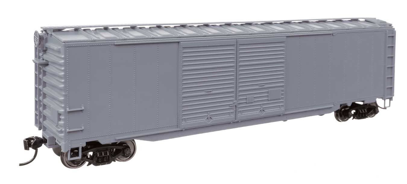 Walthers 910-46600 HO Undecorated 50' AAR Improved Double-Door Boxcar RTR
