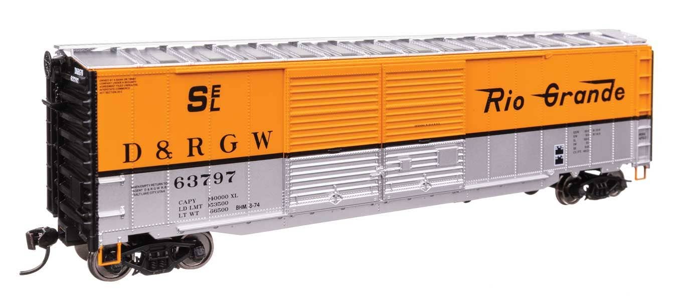 Walthers 910-46603 HO Rio Grande 50' AAR Improved Double-Door Boxcar RTR #63797