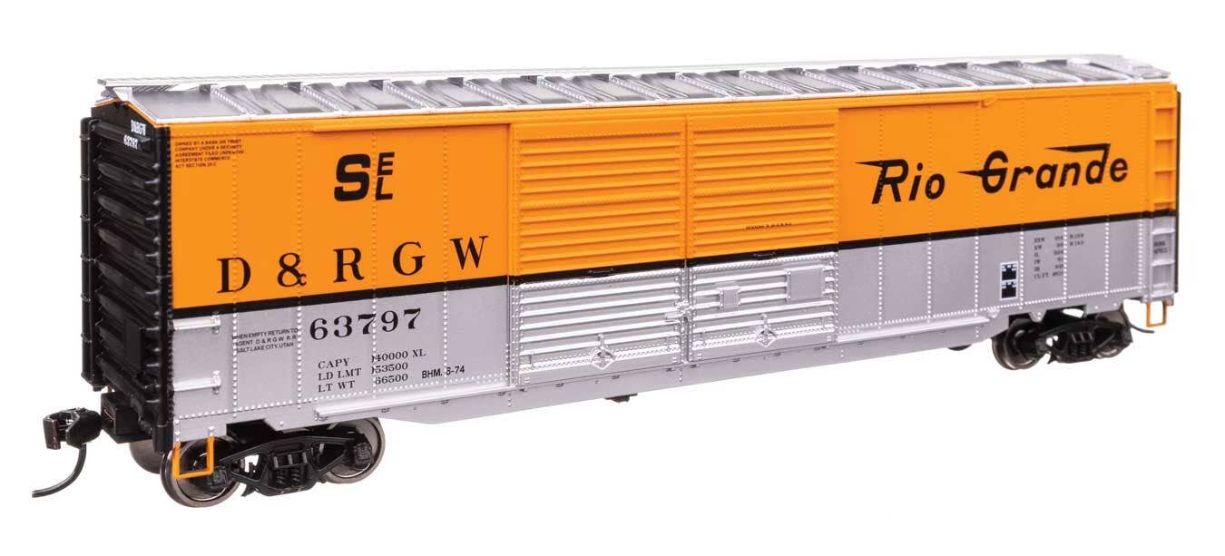 Walthers 910-46603 HO Rio Grande 50' AAR Improved Double-Door Boxcar RTR #63797