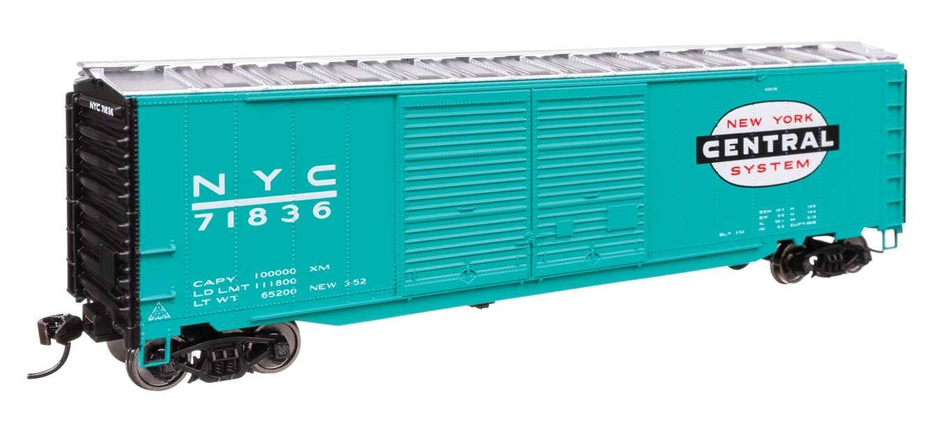 Walthers 910-46611 HO NYC 50' AAR Improved Double-Door Boxcar RTR #71836