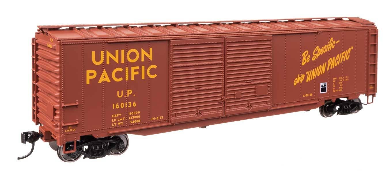 Walthers 910-46618 HO UP 50' AAR Improved Double-Door Boxcar RTR #160136