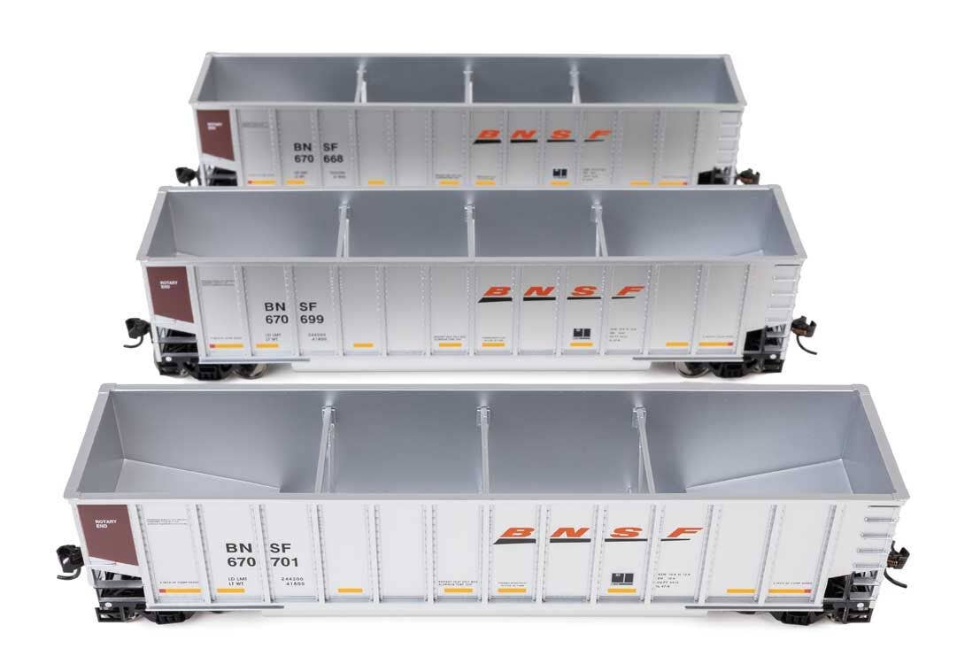 Walthers 910-55910 HO BNSF 50' Bethgon Coalporter Gondola RTR (Set of 3)