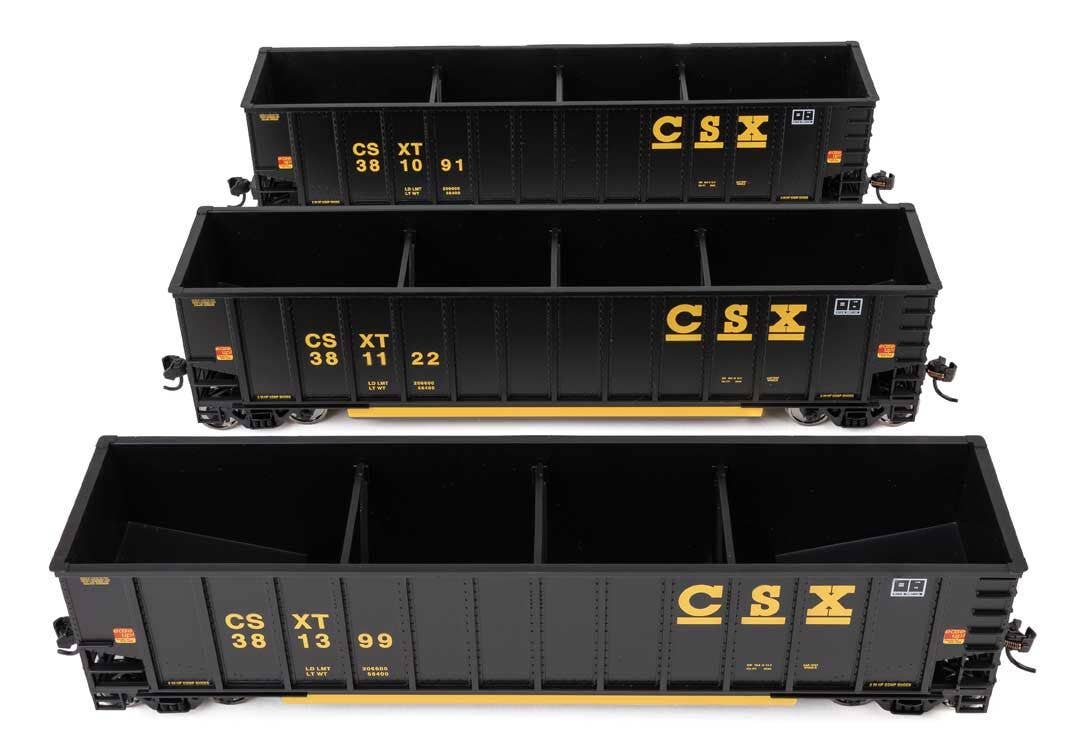 Walthers 910-55911 HO CSX 50' Bethgon Coalporter Gondola RTR (Set of 3)