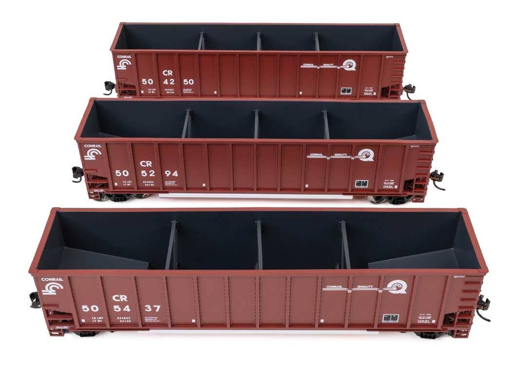 Walthers 910-55915 HO Conrail 50' Bethgon Coalporter Gondola RTR (Set of 3)