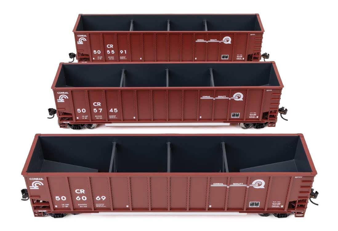 Walthers 910-55916 HO Conrail 50' Bethgon Coalporter Gondola RTR (Set of 3)