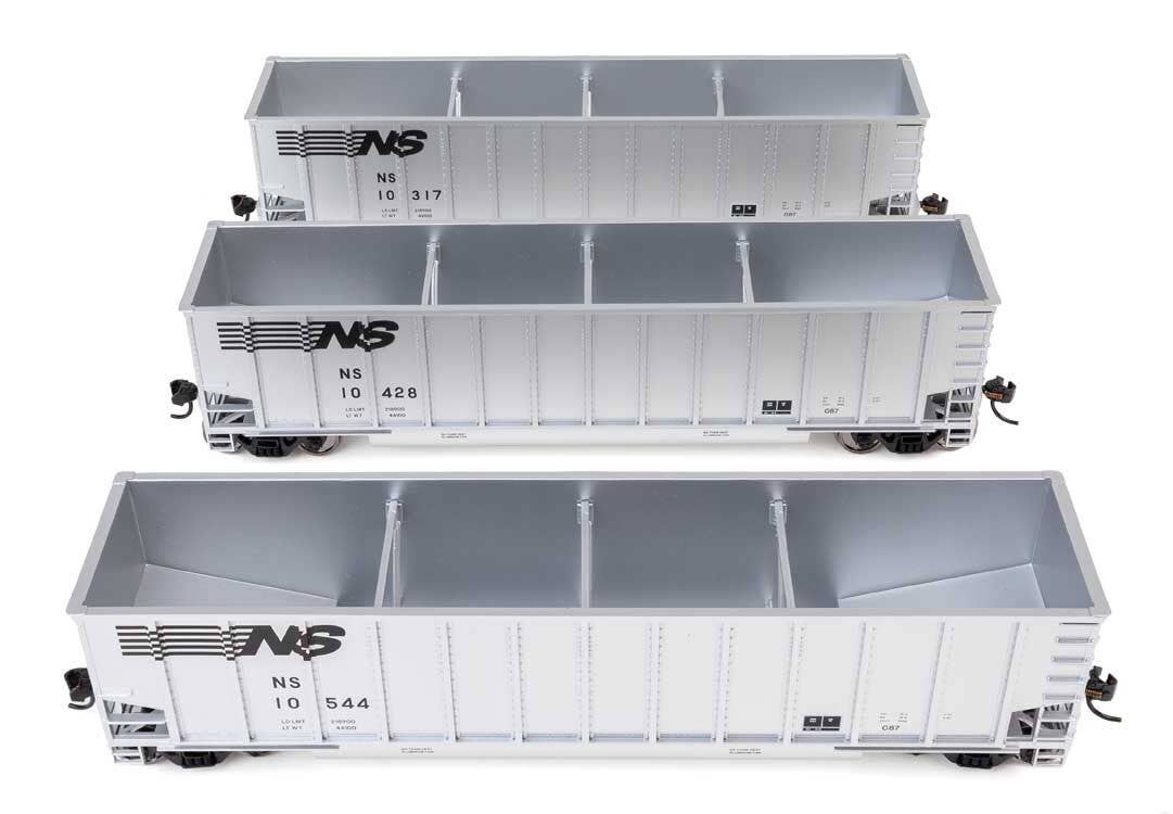 Walthers 910-55918 HO NS 50' Bethgon Coalporter Gondola RTR (Set of 3)
