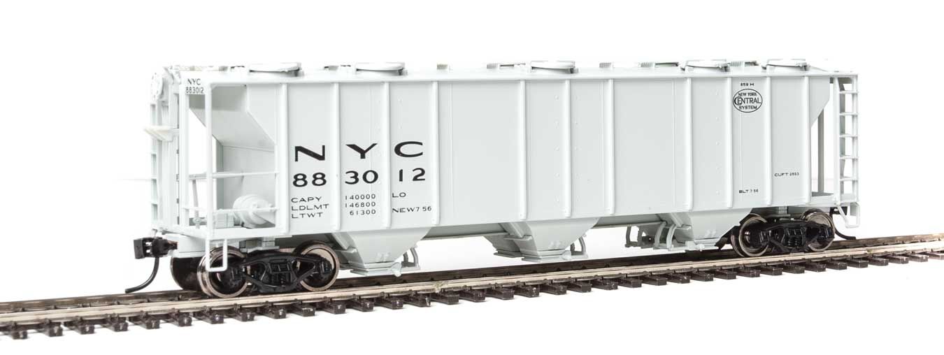 Walthers 910-7025 HO New York Central 50' PS-2 2893 3-Bay Covered Hopper #883012