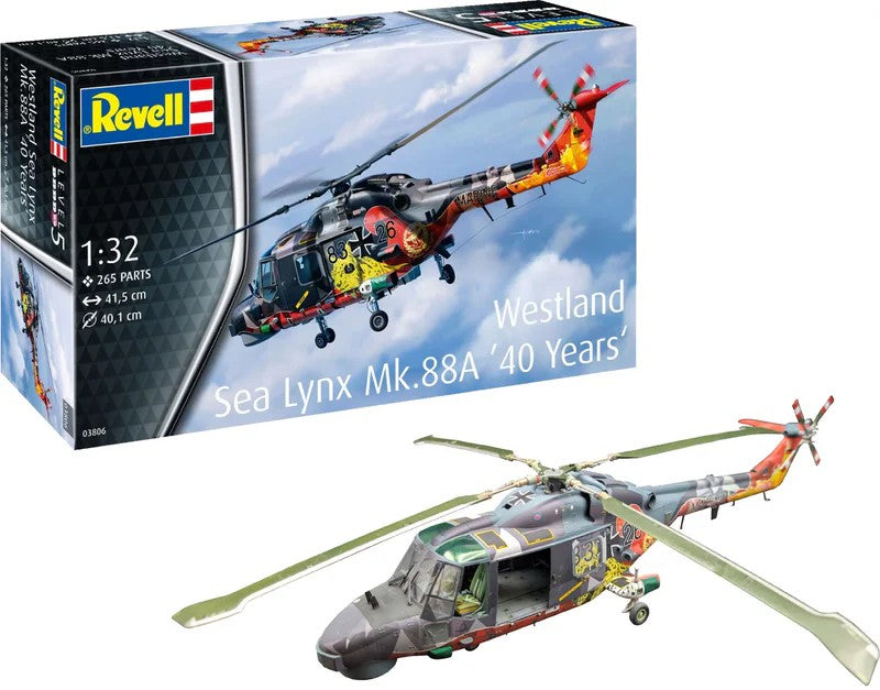 Revell of Germany 03806 1:32 Westland Sea Lynx Mk.88A Helicopter Plastic Kit