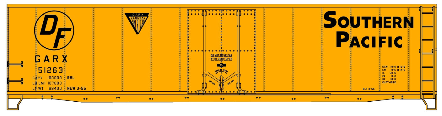 Accurail 5138 HO Southern Pacific/GARX 50' Plug Door Riveted-Side Boxcar # 51263