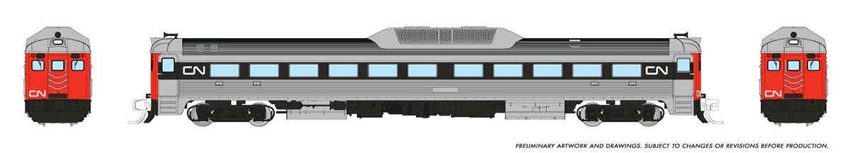 Rapido Trains 516006 N CN Noodle Ph 2 Budd RDC-1 DC/Silent