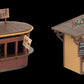 Faller 134006 HO 2 Christmas Market Stalls with Illuminated Christmas Tree Kit