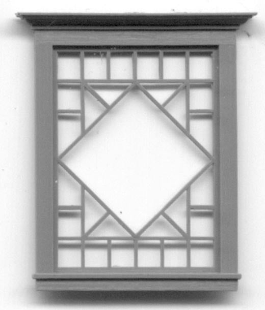 Grandt Line 5206 HO Diamond Patterned Picture Windows (Pack of 2)