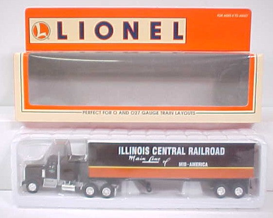 Lionel 6-52190 O Illinois Central Flatcar w/IC Tractor Trailer NIB