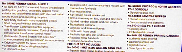 Lionel 6-52311 O Gauge TCA Golden Express Diesel Train Set NIB