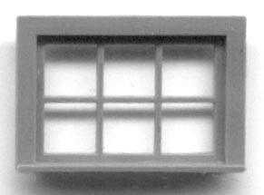 Grandt Line 5242 HO Horizontal 6 Pane Window (Pack of 8)
