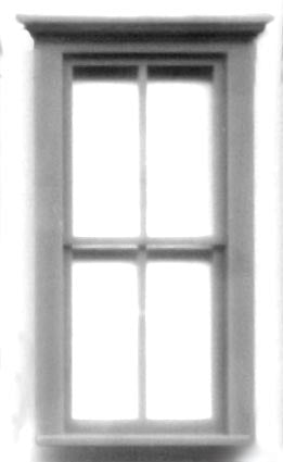 Grandt Line 5265 HO 4 Pane Double Hung 2/2 Light Window (Pack of 8)