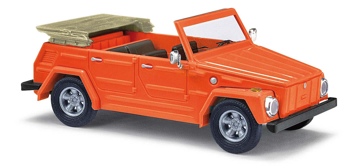 Busch 52705 HO 1970 Volkswagen 181 Orange Open Top Courier Car