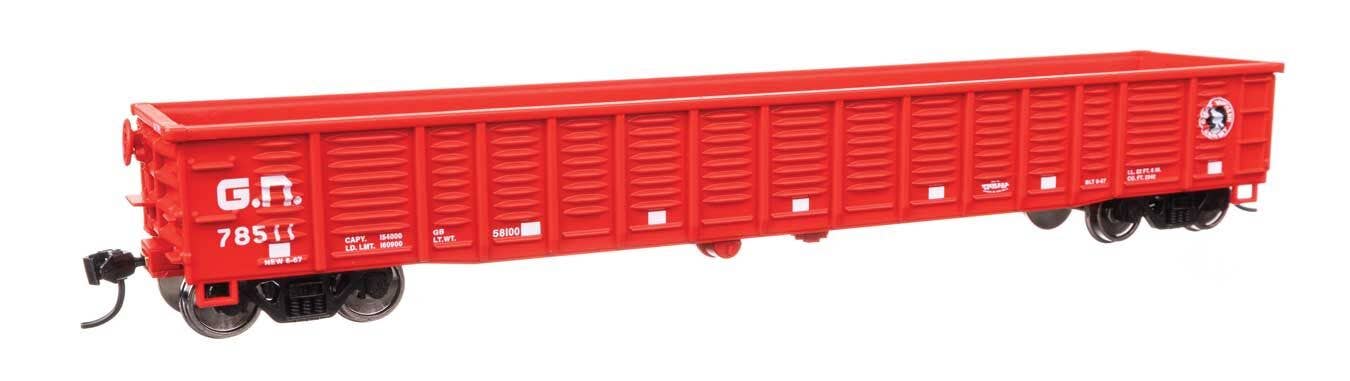 Walthers 910-6080 HO Great Nothern 53' Corrugated-Side Gondola RTR #78511