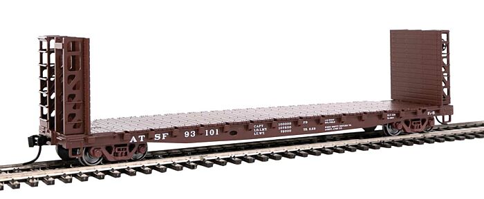 Walthers 910-5901 HO Atchison, Topeka & Santa Fe 53' GSC Bulkhead Flatcar #93101