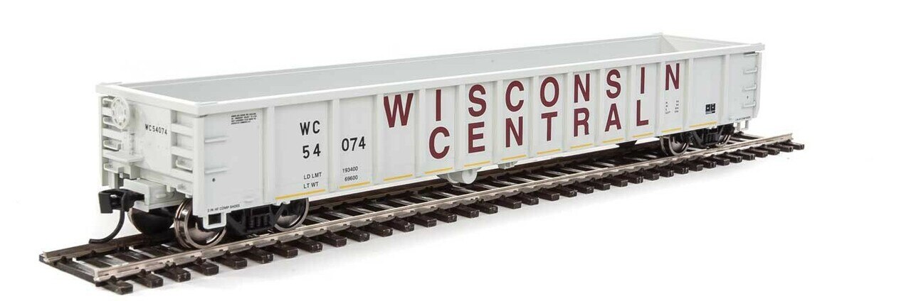 Walthers 910-6260 HO Wisconsin Central 53' Railgon Gondola #54074