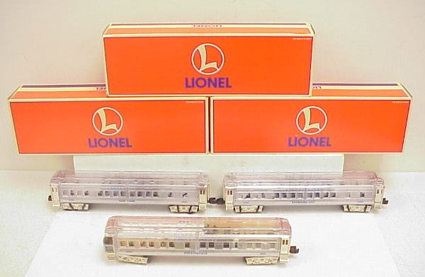 Lionel 6-29086 O Platinum Ghost Clear Shell Madison Passenger Cars (Set of 3) LN/Box