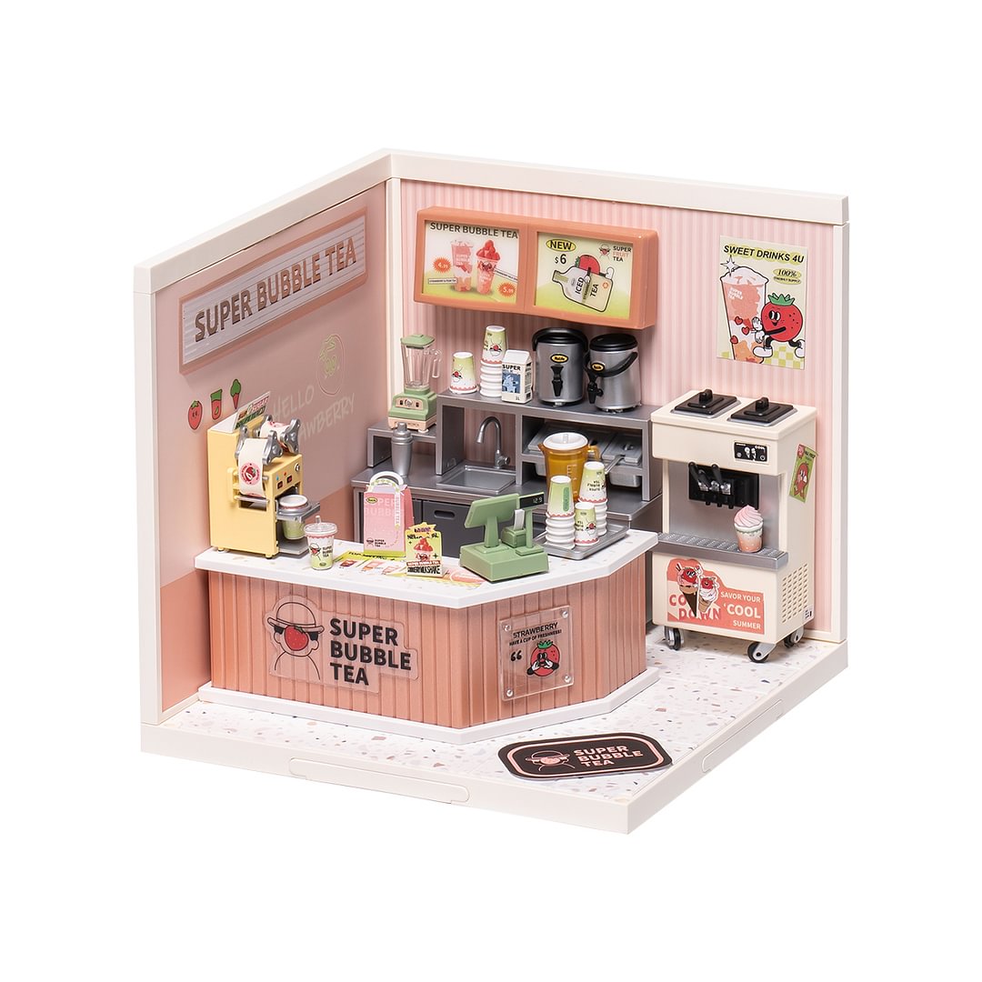 Robotime DW006 Rolife Super Creator Double Joy Bubble Tea Miniature House Kit