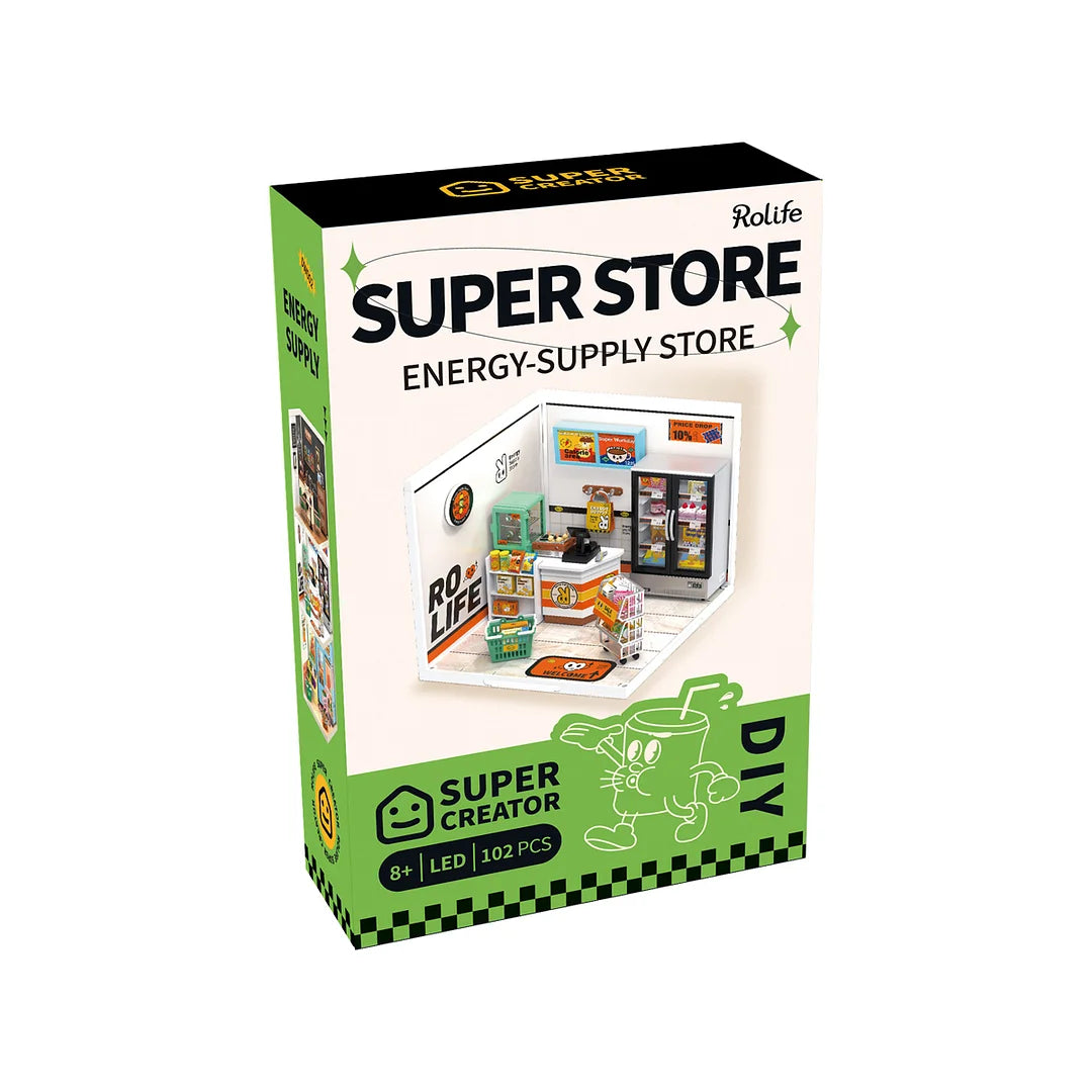 Robotime DW002 Energy Supply Store Plastic DIY Miniature House Kit