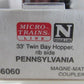 Micro-Trains 05600060 N Pennsylvania 33' Twin Bay Rib Side Hopper #220455 LN/Box