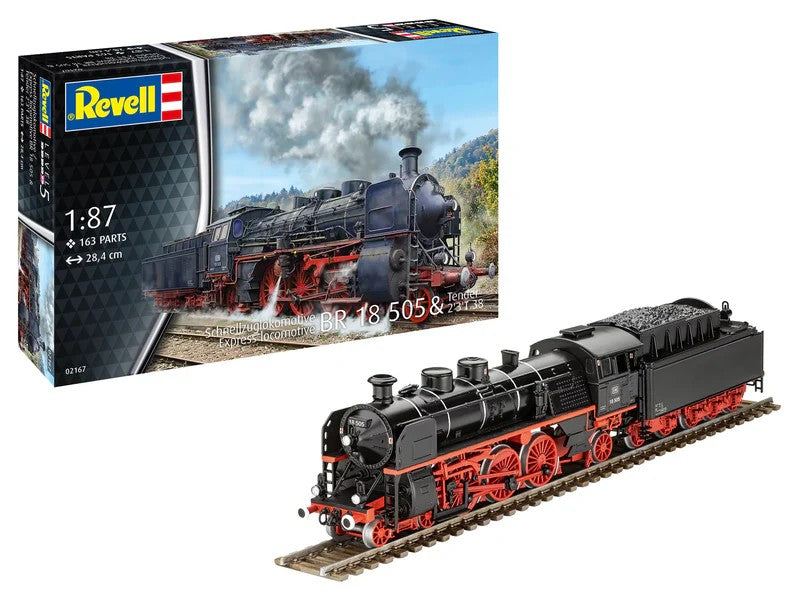 Revell of Germany 02167 1:87 BR 18 505 Express Loco w/Tender Plastic Model Kit