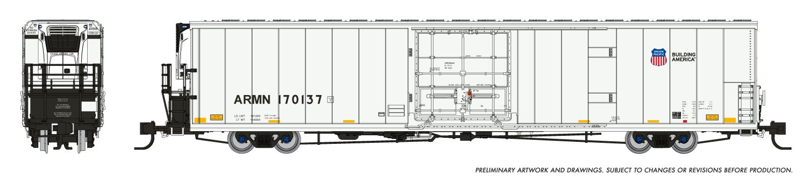 Rapido Trains 567004A N Union Pacific  Greenbrier 7780cuft Reefer #1 Single Car