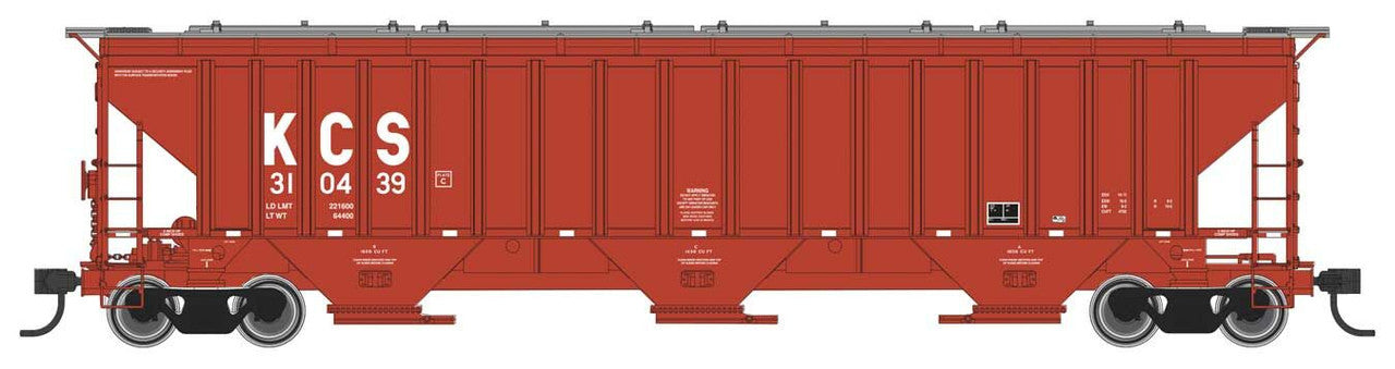 Walthers 910-49018 HO KCS 57' Trinity 4750 3-Bay Covered Hopper RTR #310444
